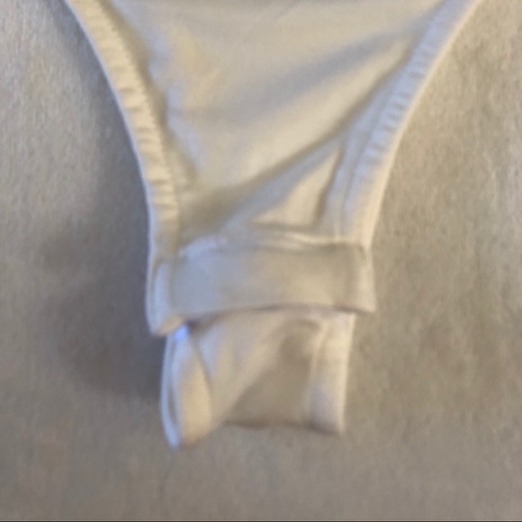 Soft White Slim Fit Tank Bodysuit, Size S(4) - Picture 6 of 8